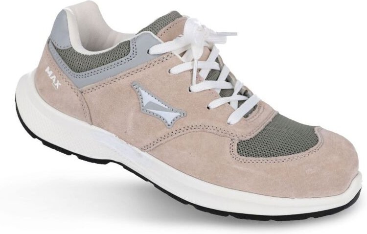 WORKFIT Sicherheitsschuh "Max" (S3S SR-Schutz) mit verstärkter Zehenkappe – Größe 40, beige