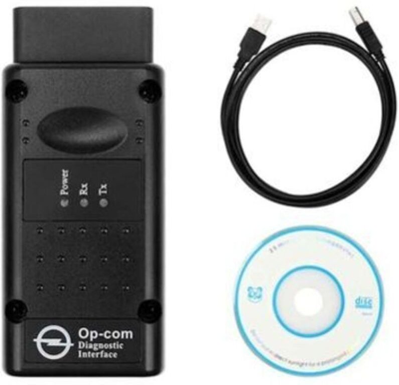OPCOM 2012V USB-Schnittstellen-Diagnosetester mit CAN OBD2-Betreiberfirmware V1.99, Schwarz