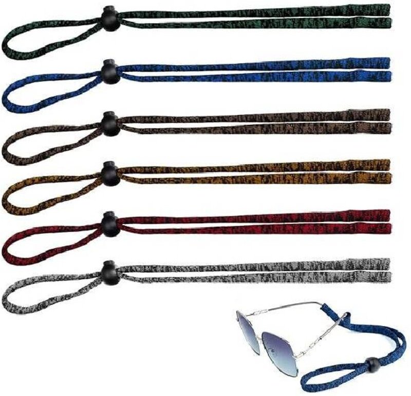 Set mit 6 Sonnenbrillenbändern, Brillenriemen, Sonnenbrillenkordel, Sonnenbrillen-Stützkette, Brillen-Stützkette zum Lau...