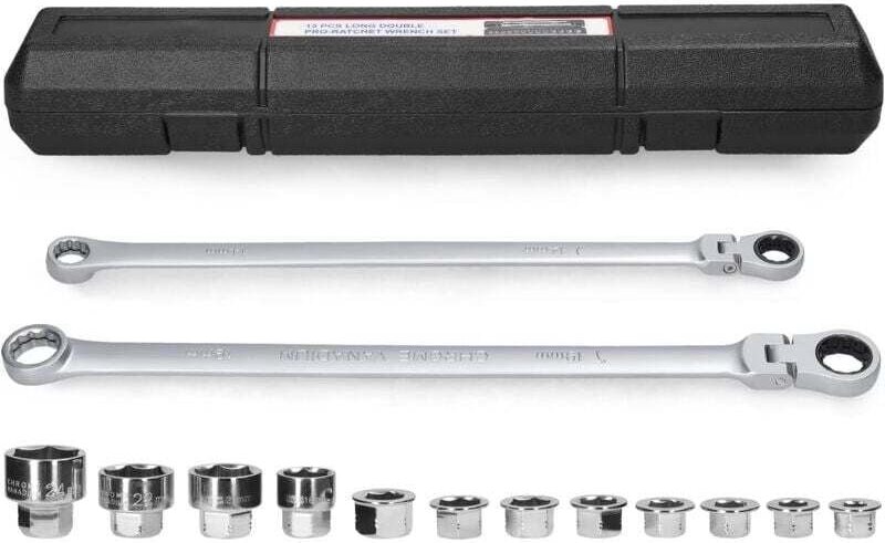 KZQ - 15-in-1-Multifunktions-Ratschenschlüssel-Steckschlüsselsatz für Motorrad, Fahrrad, Badezimmer, Klimaanlage, Autore...