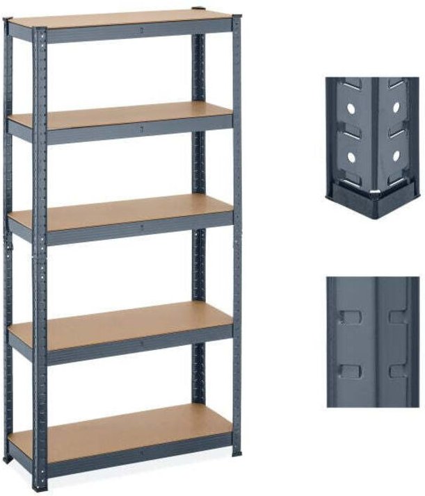 Heavy duty shelving unit with 5 levels