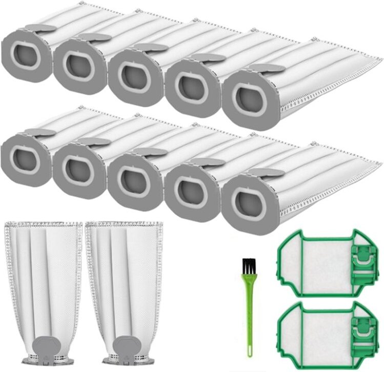 Staubsaugerbeutel für Kobold VK7 FP7, 10 Filterbeutel & 2