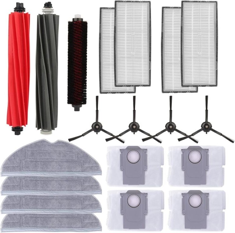 Tlily - für S8 Pro, ain Seitenbürste Hepa-Filter Mopptuch Staubbeutel