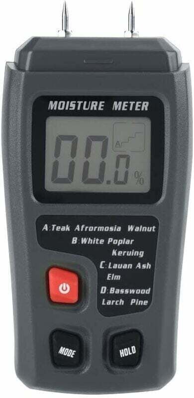 YMYNY Digitales LCD-Holzfeuchtemessgerät, Feuchtigkeitstester, Holzfeuchtigkeits-Wasserleckdetektor für Holzbaustoffe, H...