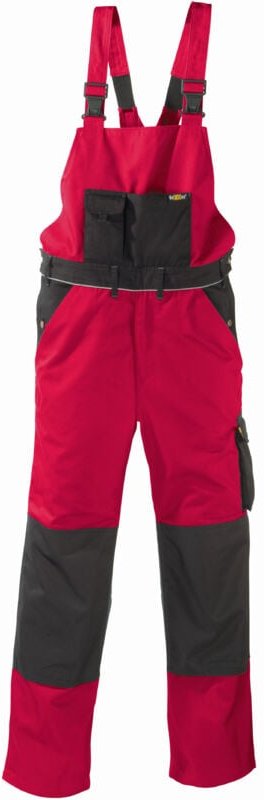 Canvas (320 g/m²) Latzhose AMAZONAS rot/schwarz Größe 58