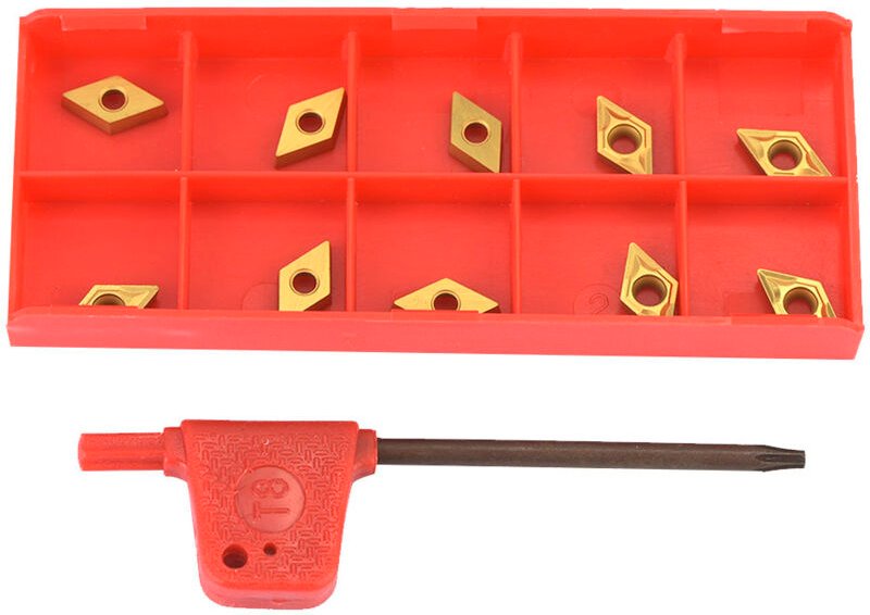 Drechselwerkzeuge, Hartmetall-Wendeschneidplatten, 10 Stück DCMT070204 US735 DCMT21.51, CNC-beschichtete Hartmetall-Wend...