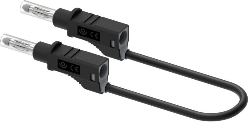 Thumbnail - Electro Pjp - 2214/600V-CD1-25N Messleitung Steckanschluss 4 mm 25 cm Schwarz 1 St.