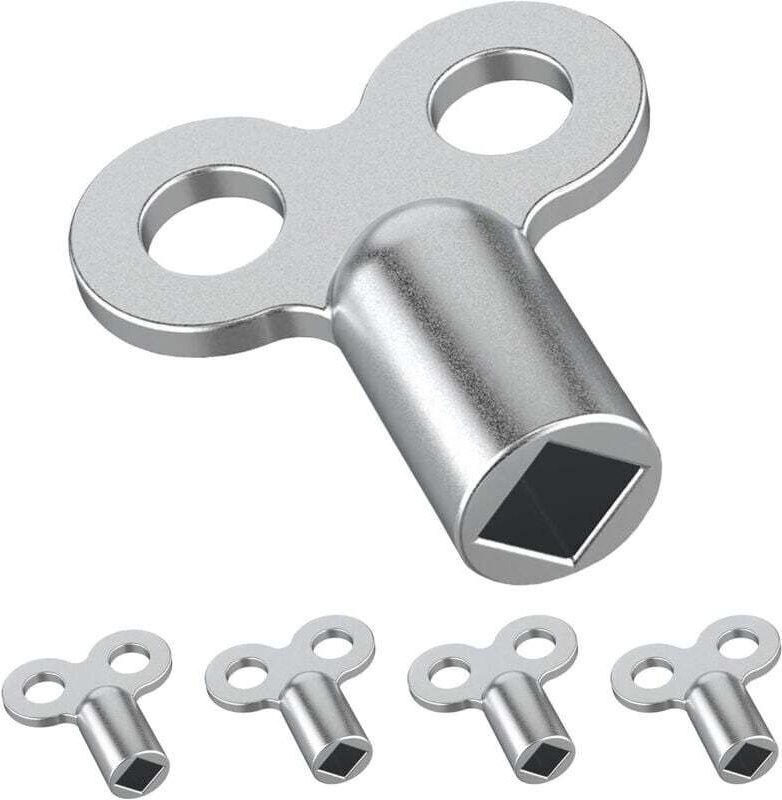 Set mit 5 Entlüftungsschlüsseln für Heizkörper – Robuste Entlüftungsschlüssel aus Aluminium – Entlüftungsschlüssel für m...