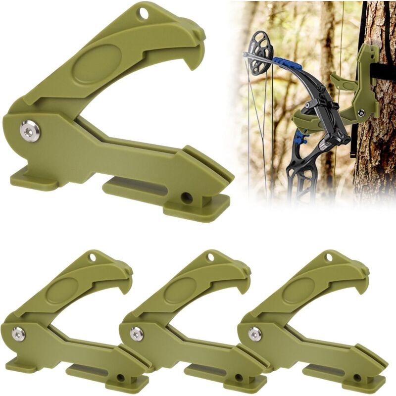 Set mit 4 Jagdsattel-Bogengurten, Zubehörhaken für Jagdsattelausrüstung, für Baumseil, robust und leicht, Haken für Camp...