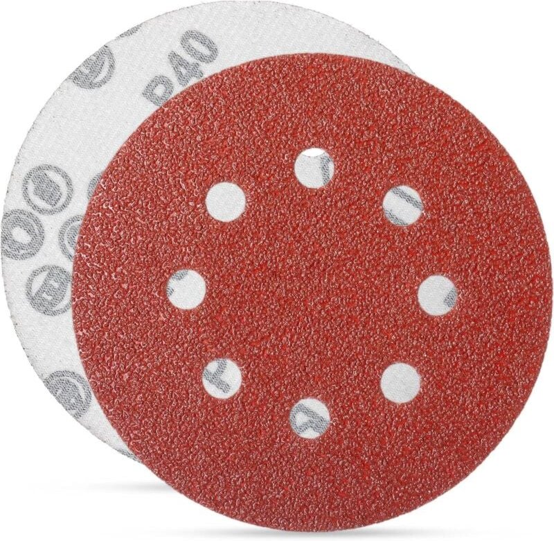 Schleifscheiben Nr. 40, Körnung 125 mm, ideal zum Schleifen, Polieren und Entrosten, HSDPS5M100, 100er-Packung