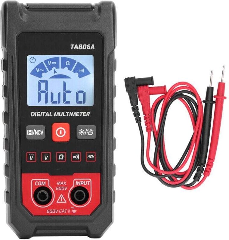 Multimètre Numérique Portable avec Mesure Automatique Voltmètre Ampèremètre Ohmmètre