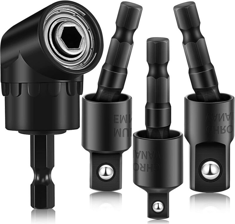 Thumbnail - 4-teiliges Schlagschrauber-Adapterset, 90-Grad-Winkel-Schlagschrauber-Adapterset