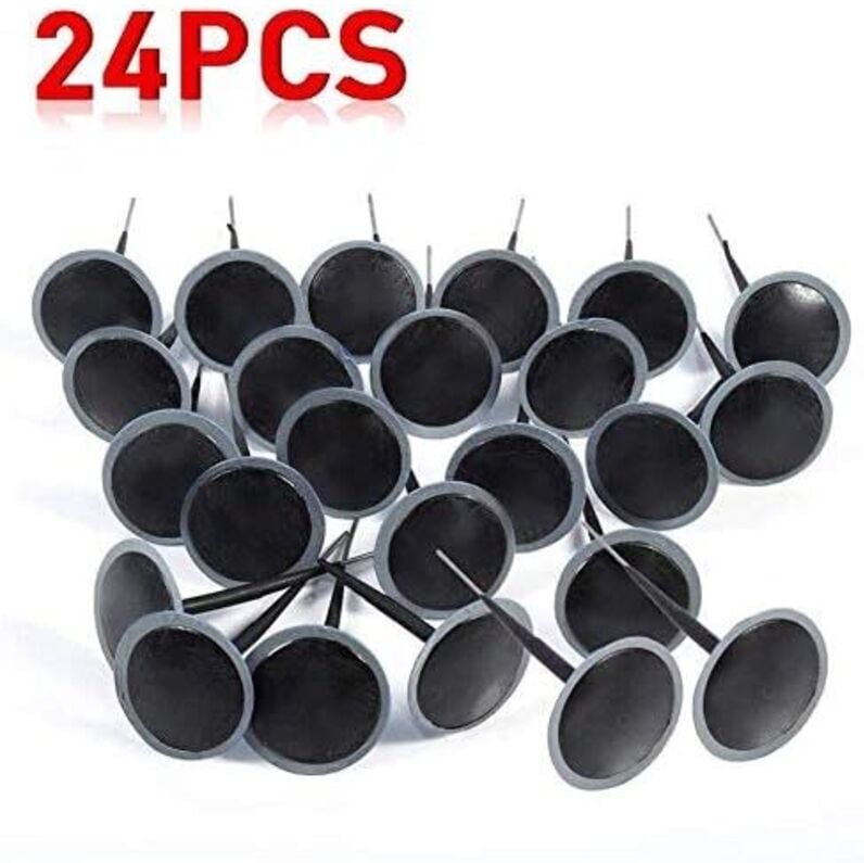 Reparatur-Set mit 24 Reifenpfropfen ohne Luftkammer für Autos, Motorräder, LKWs, Busse und landwirtschaftliche Fahrzeuge