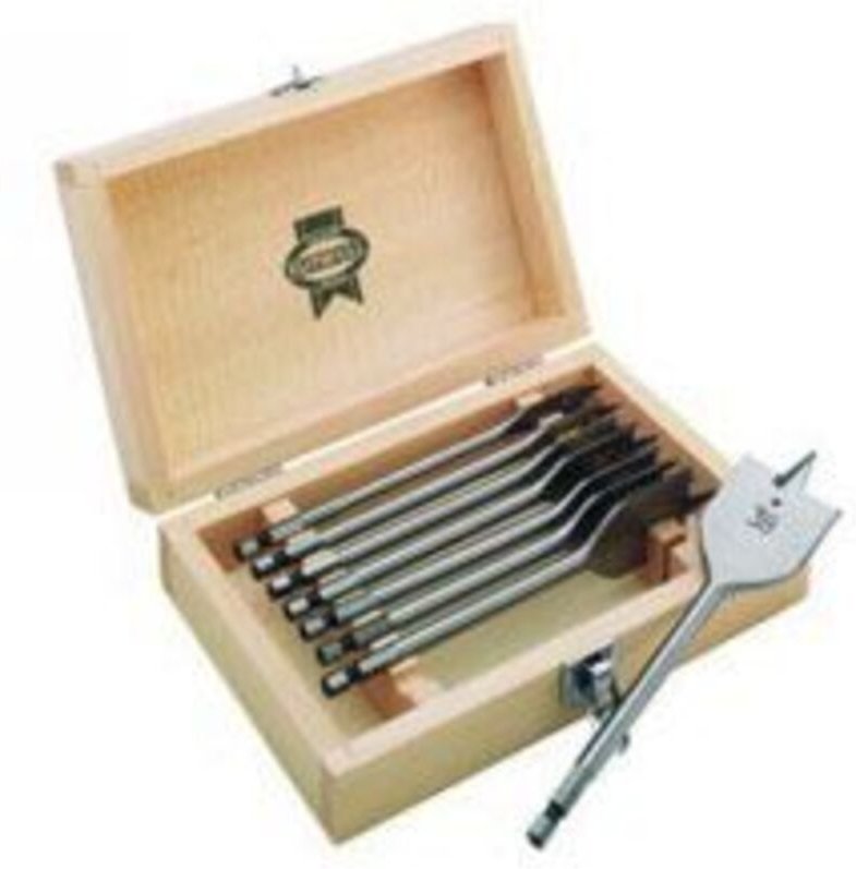 Set mit 8 flachen Holzbohrern OUTIFRANCE