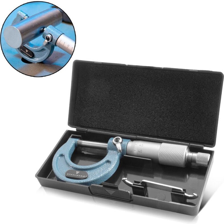 STAHLWERK Bügelmessschraube 0-25 mm DIN 863 Mikrometer Messschraube