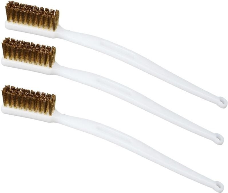 Confezione da 3 spazzole manuali in ottone per la pulizia di fili del lavandino, saldature, forni e ruggine. - KZQ