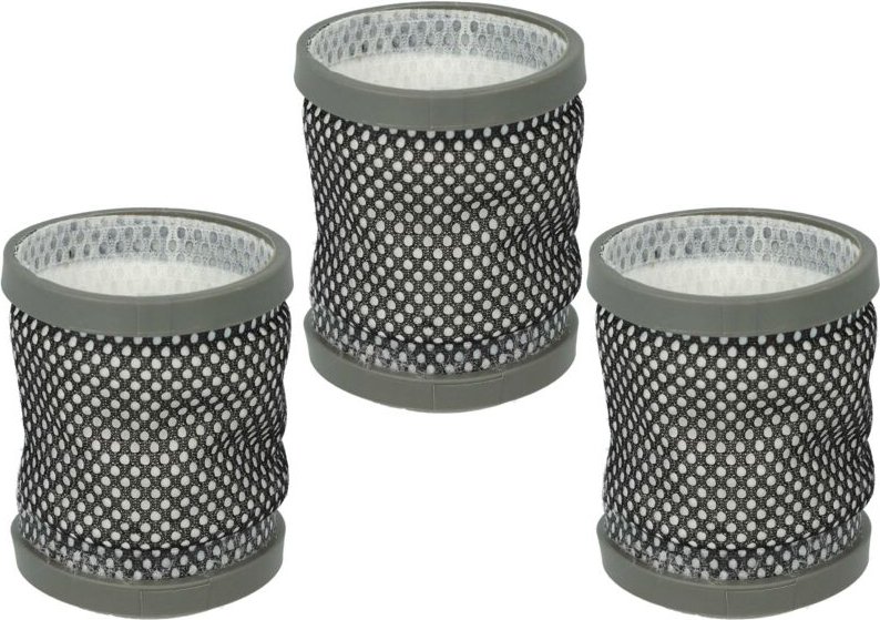 vhbw 3x Staubsaugerfilter Ersatz für Hoover 35601731 für Staubsauger - Abluftfilter Schwarz Grau Weiß
