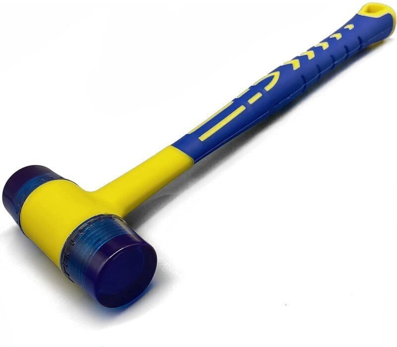 28-mm-Gummihammer, 270 g, Gummihammer mit rutschfestem Fiberglasgriff und flexiblem, doppelseitigem Griff