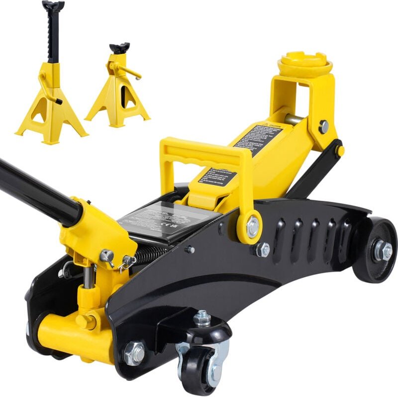 2 Tonnen niedriger hydraulischer Wagenheber, Iron Racing Wagenheber mit Ständern, Schnellhubpumpe, 4,6'-12,8' Reichweite...