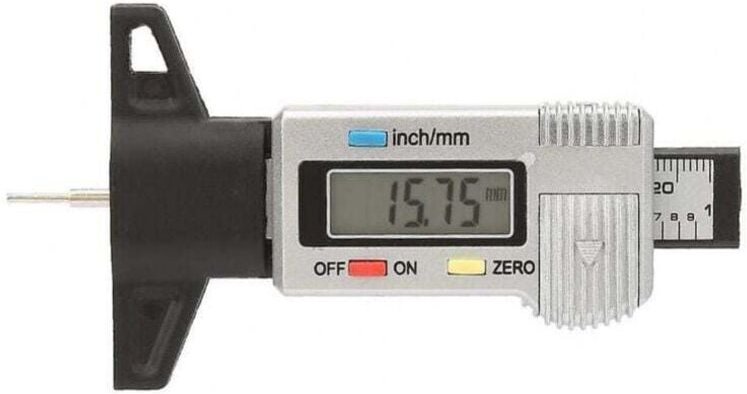 Professioneller digitaler LCD-Reifentiefenmesser 0-25,4 mm (0,01 mm)