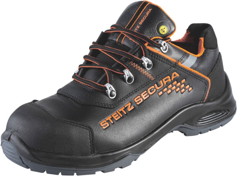 Steitz Secura - Halbschuh schwarz/orange vx 7500 perb, S3 nb, EU-Schuhgröße: 39