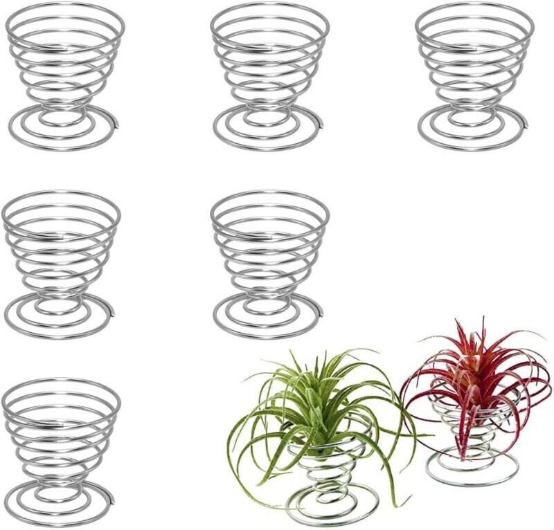 6-teiliges Set: Geometrische Mini-Halter für Luftpflanzen aus Metall, Tillandsien-Pflanzgestell, Präsentationsständer mi...