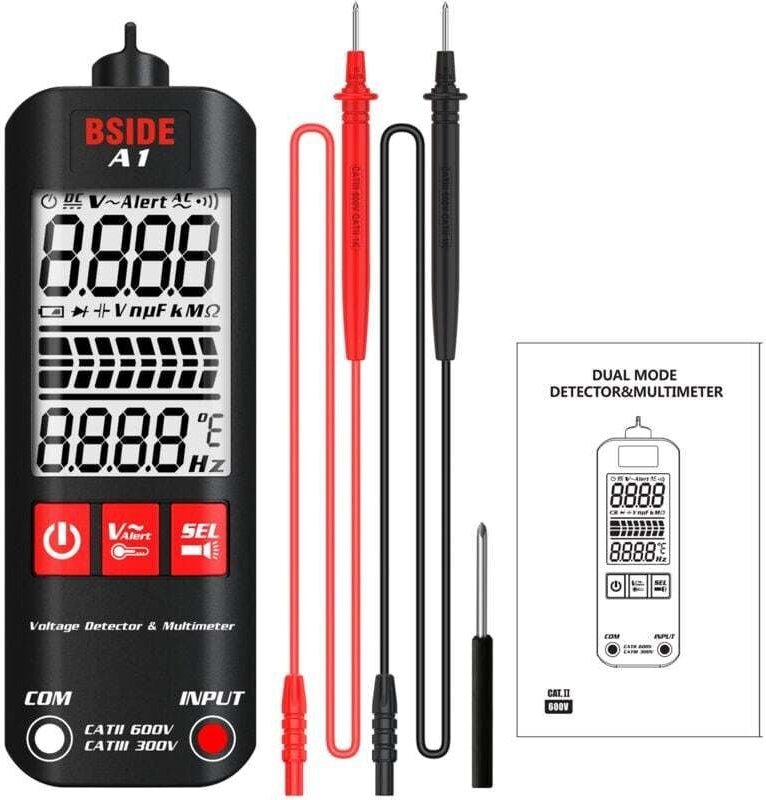 KZQ - A1 Smart Digital Multimeter, Mini-Spannungsprüfer ohne Kontakt, einstellbare Empfindlichkeit, automatische Bereich...