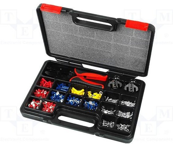 Crimpzange MitGehäuse und Verschiedene Typen OfVerbinder Nb-crimp-tset01