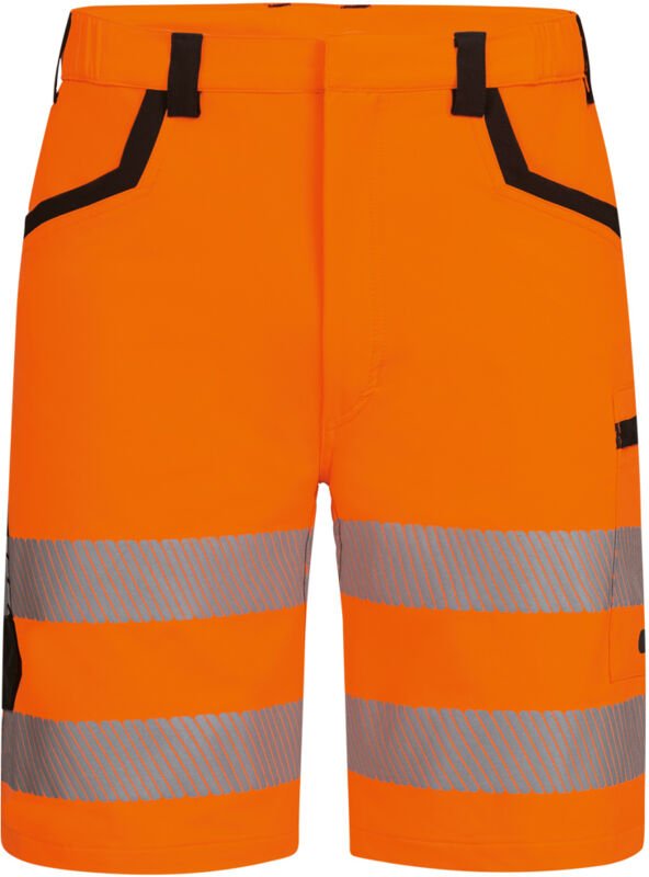 Gr .52 ROUEN WARNSCHUTZ STRETCH-SHORTS orange ROUEN HIGH VISIBILITY STRETCH
