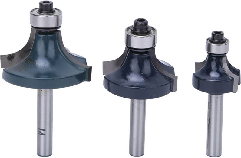 3pcs Ecke um Router Bit 1/4 Zoll Schaft mit hölzernder Mahlschneider - Eosnow