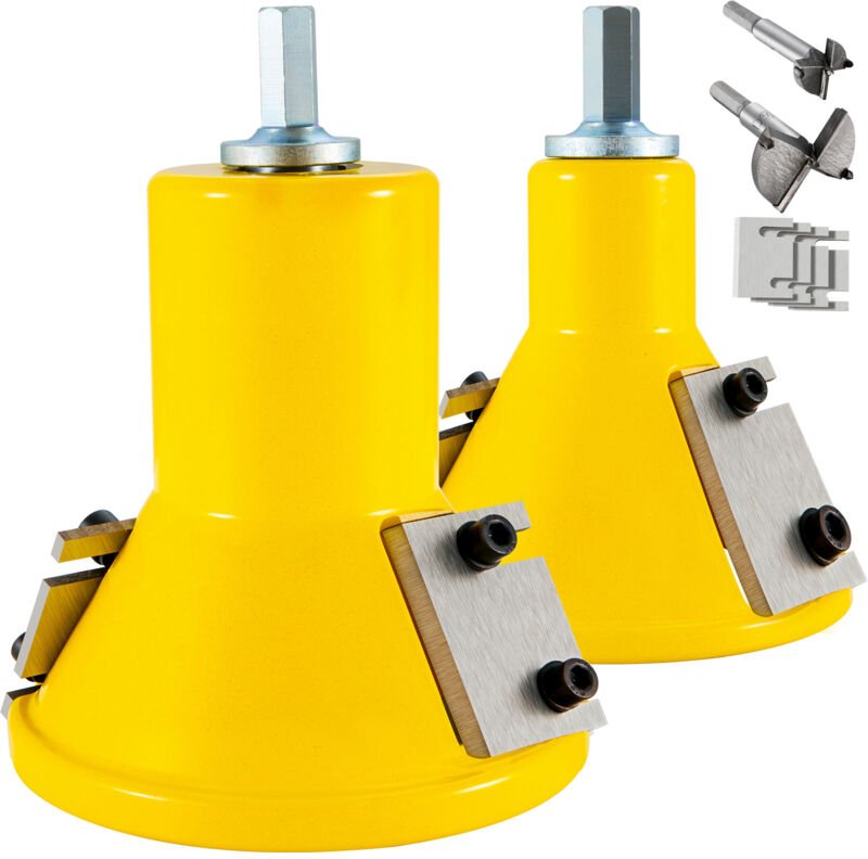 Mophorn - Zapfenschneider, 1'/25,4 mm und 2'/50,8 mm Durchmesser, zwei gerade Klingen, Aluminium und Stahl, Holzmöbelsch...