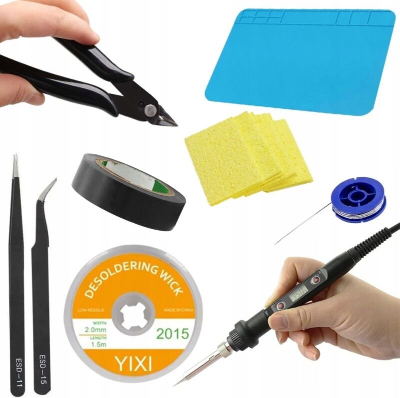 Rosfix Set OC80W Electric S – Lötstation mit Display 80 W, 180–500 °C ESD-Schutz, Keramikheizung Inkl. Silikonmatte, Ent...