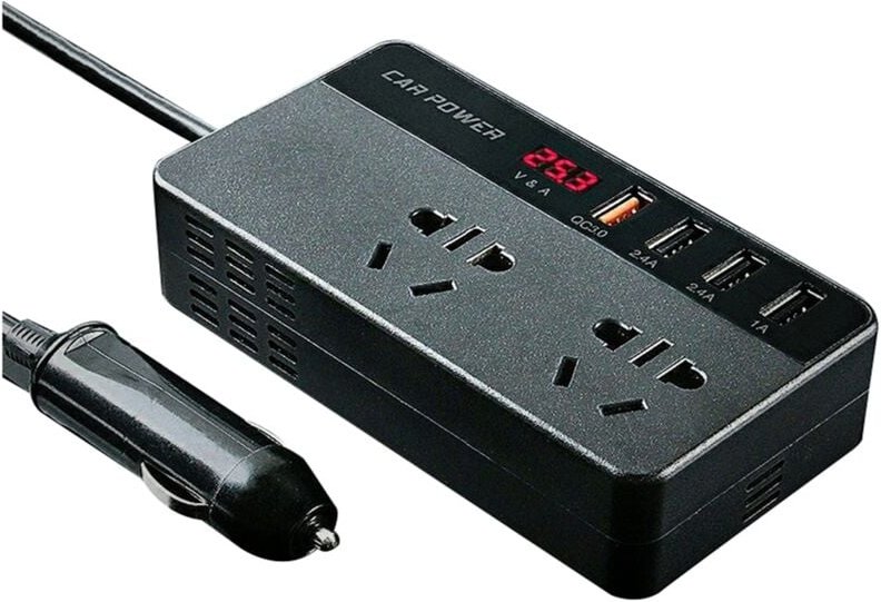 Tlily - Auto Power Inverter Reine Sinuswelle dc 12V 24V zu ac 220V usb Transformator Konvertieren Ladekonverter