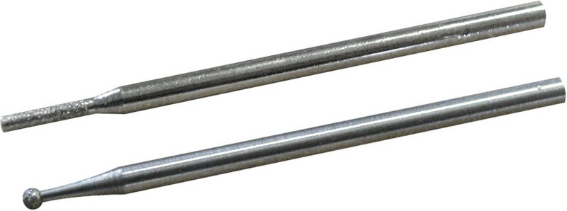 2er-Set Diamant-Kugelfräser 1,6/1,8 mm MAXICRAFT