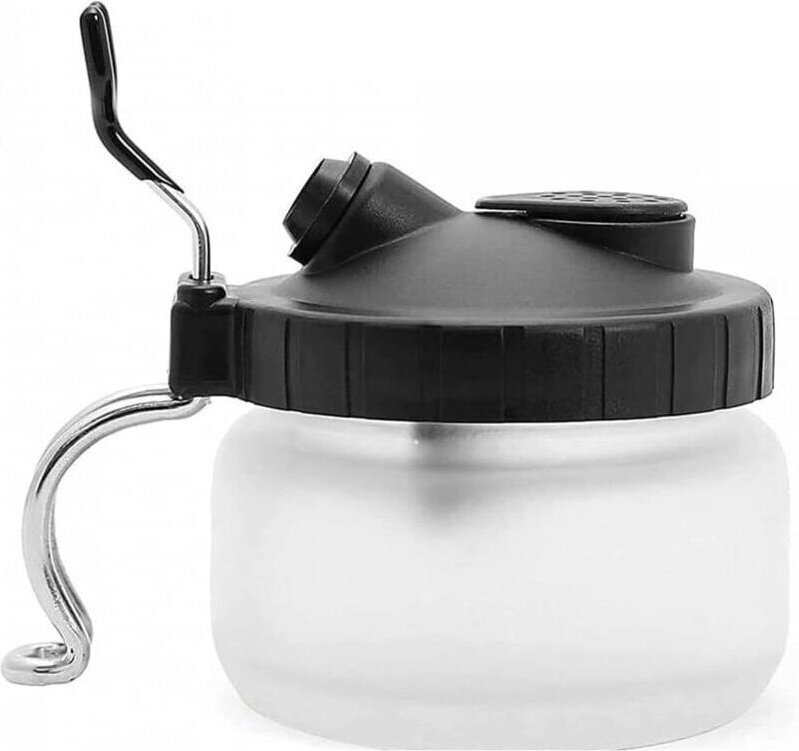 Reinigungstopf für Airbrush-Pistolen, Glasflaschenhalter, Reinigungsset für Farbfilter
