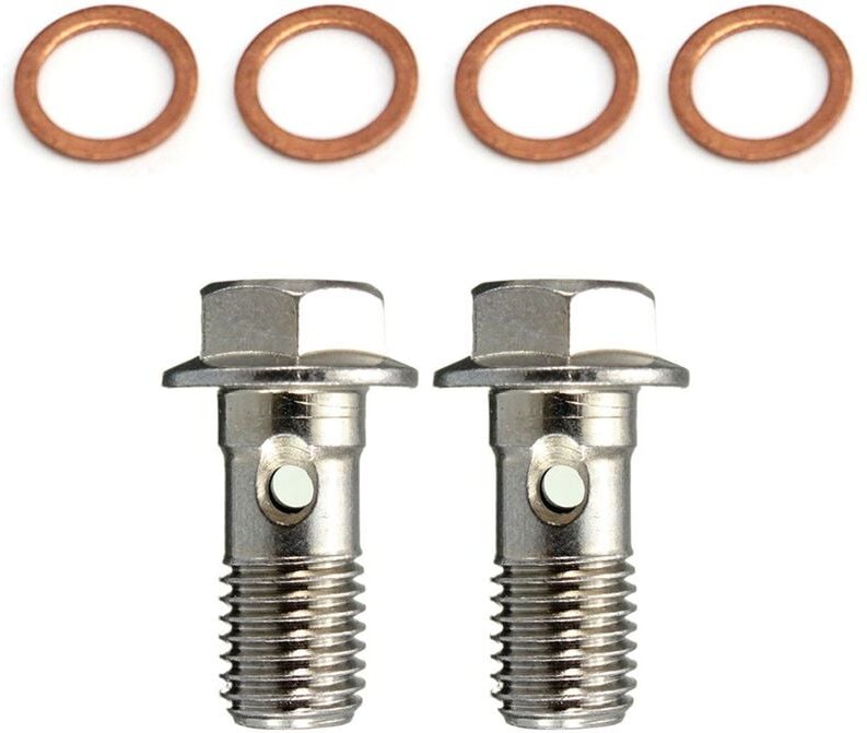 Tlily - Motorrad Edelstahl M10 x 1,25 Hohlschrauben Hauptbremszylinder Schraube Schlauch Bremssattel Schraube Hydraulisc...