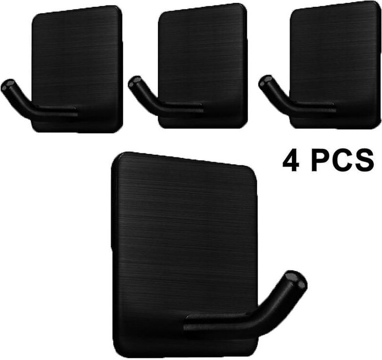 BEBUSINGOTO 4er-Pack Klebehaken, robuste Wandhaken aus Edelstahl