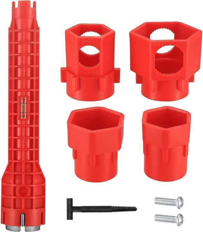 12-in-1 Wasserhahnschlüssel, Spülbeckenschlüssel, rutschfestes Werkzeug zur Montage von Wasserhähnen und Spülbecken, mul...