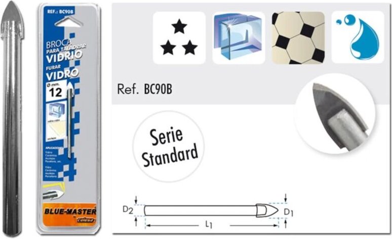 Blue Master Glasbohrer 10 mm Blister BC90010B