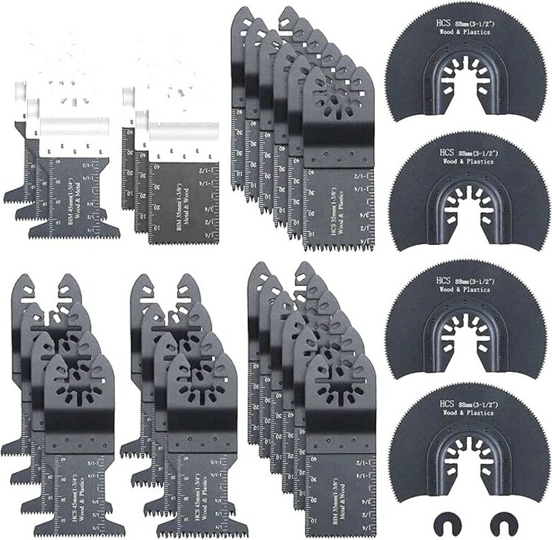 Multifunktionswerkzeug-Sägeblatt-Zubehörset, 32 universelle oszillierende Sägeblätter für Fein Multimaster, Dremel, Bosc...