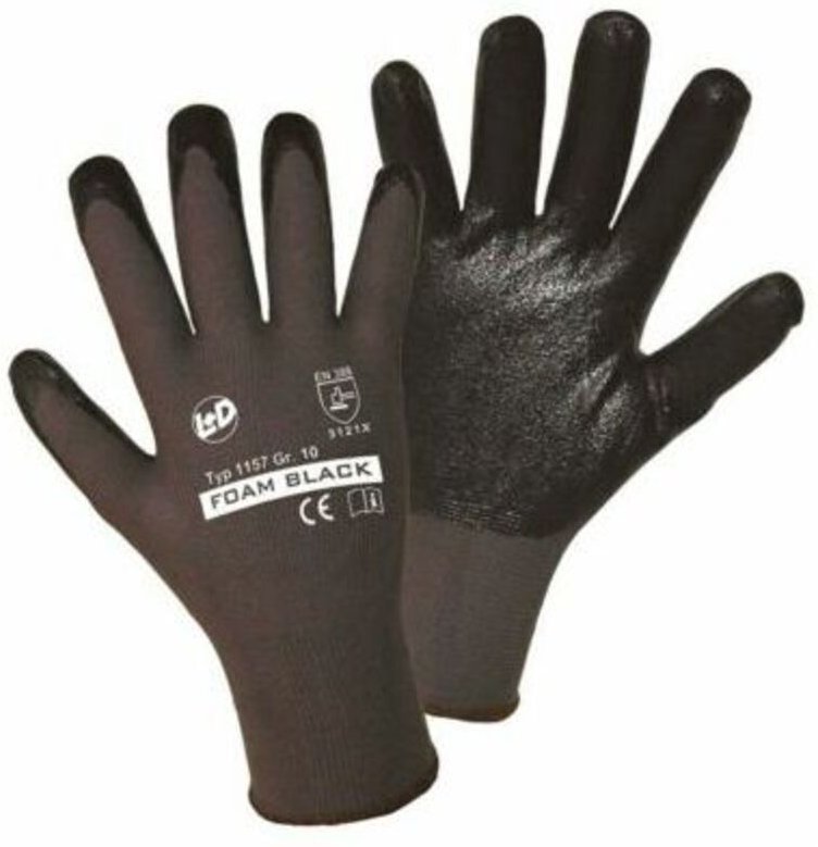 Leipold Doehle foam Nylon-Nitril 1157-XL Nylon Arbeitshandschuh Größe (Handschuhe): 10, xl en 388:20