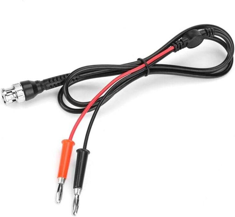 Vtizikl Lot de 2 câbles de test BNC noir et rouge vers double fiche banane 50 Ω