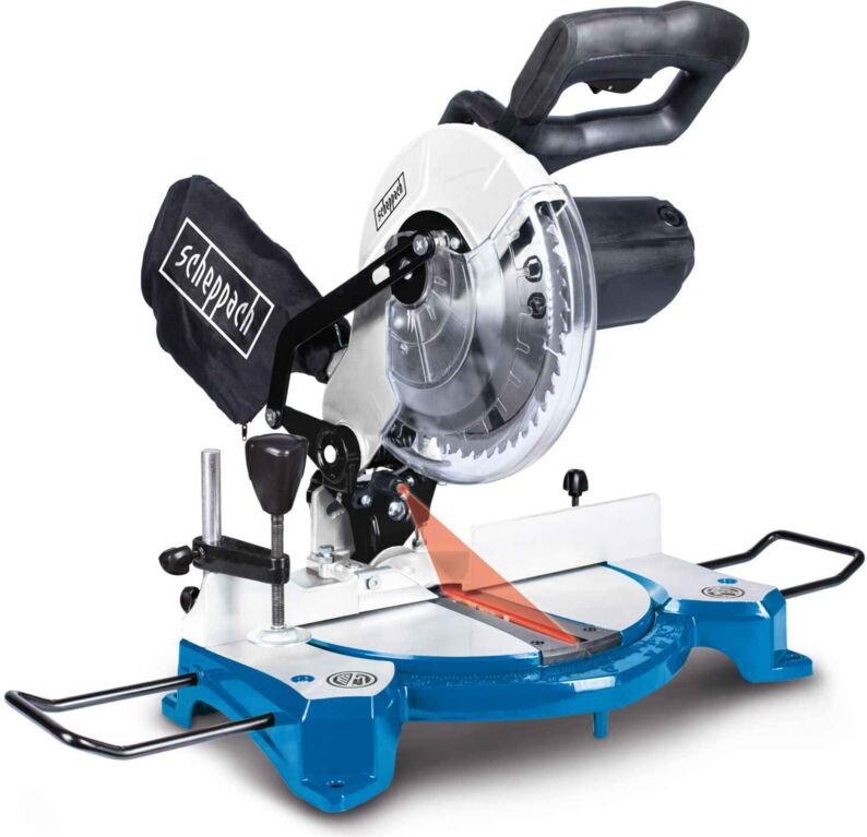 Scheppach - Kapp- und Gehrungssäge HM80L 1500W 120mm Schnittbreite 60mm Schnitthöhe 24 z