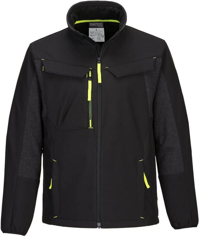 Softshell-Jacke Wx3 Eco Hybrid (2 Schichten) Farbe: Schwarz Größe XXXL - Portwest