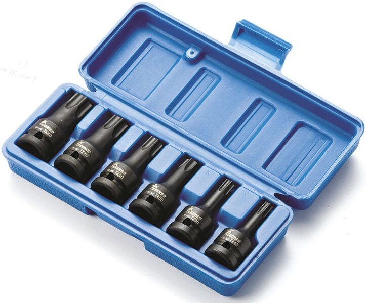 Fervi - T40 - T70 1/2 Impact Torx-Steckschlusselserie si423m006