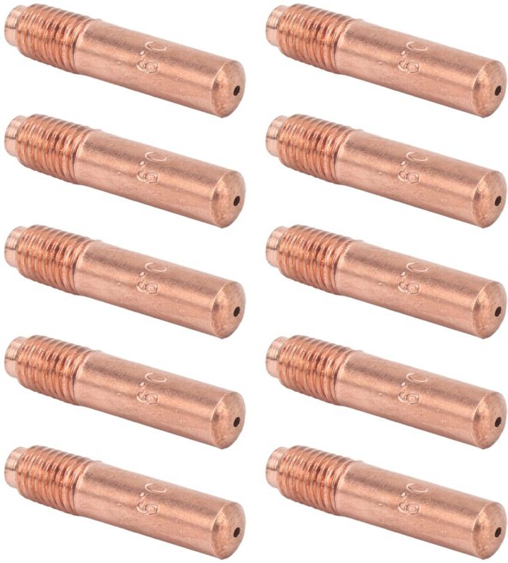 Eosnow 10pcs leitfähige Düsen für MIG -Schweißtipps Kupfer kleines Zubehör 0,9 mm