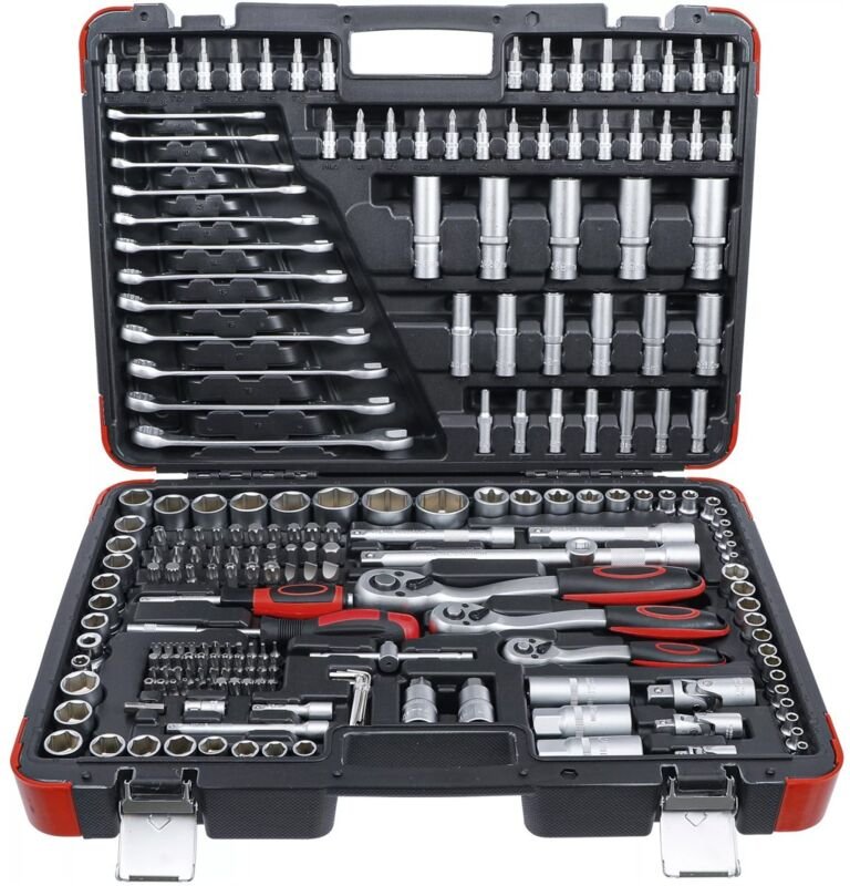 Steckschlüssel-Satz Antrieb 6,3 mm (1/4') / 10 mm (3/8') / 12,5 mm (1/2') 216-tlg.