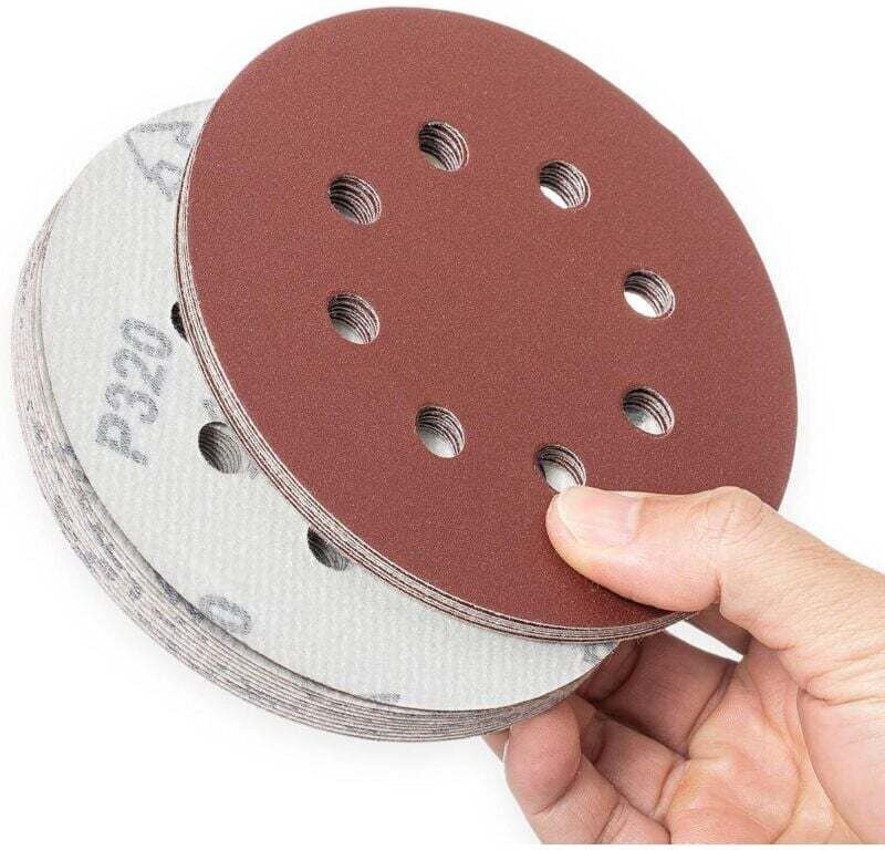 100 Stück Schleifscheiben, Körnung 125 mm, ideal zum Schleifen, Polieren und Entrosten, HSDPS5M100,320