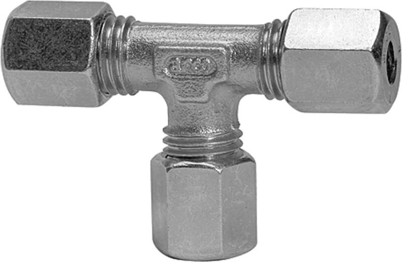 Riegler T-Verschraubung, Rohr-Außen-Ø 22 mm, Stahl verzinkt