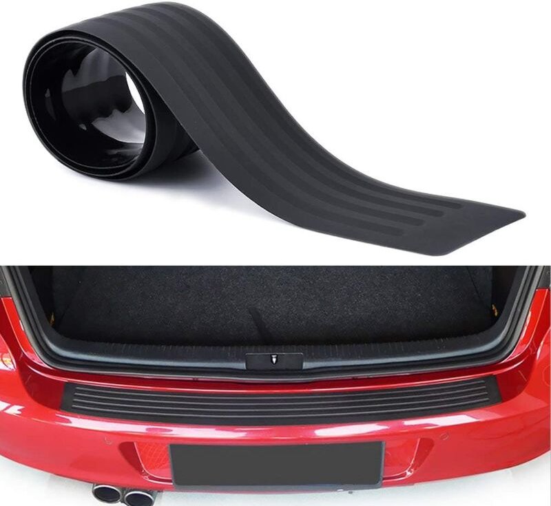 Thumbnail - Ersandy - Heckstoßstangenschutz, universeller schwarzer Gummi, kratzfest, Kofferraumtür-Einstiegsschutz, Zubehörverkleid...